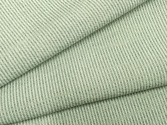 平和屋着物▽無形文化財 小紋師 内田秀一 江戸小紋 単衣 万筋 緑色×白色 正絹 逸品 AAAZ1716fy