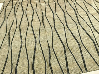 平和屋着物▽上質な紬 単衣 立涌文 正絹 逸品 AAAZ1717fy