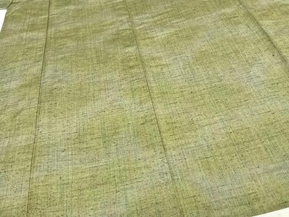 平和屋着物▽上質な紬 単衣 縞 正絹 逸品 AAAZ1720fy