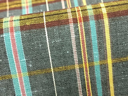 平和屋着物▽小紋 単衣 格子 綿 AAAZ1722fy