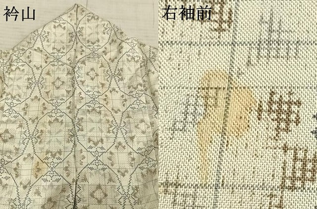 平和屋着物▽本場染大島紬 単衣 立涌花文 正絹 逸品 AAAZ1724fy