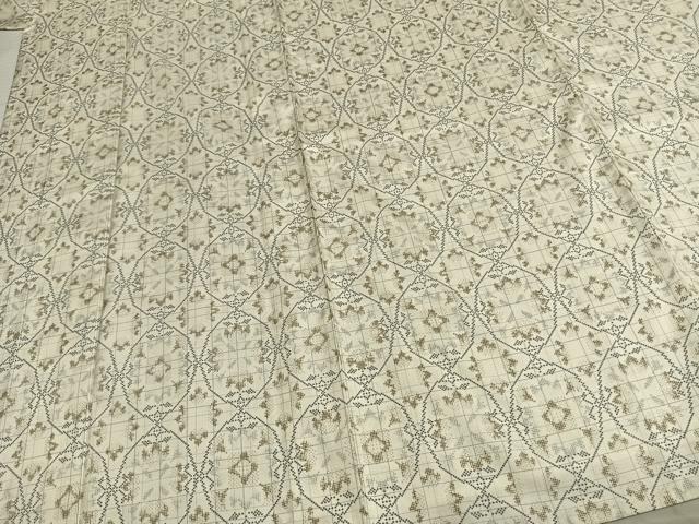 平和屋着物▽本場染大島紬 単衣 立涌花文 正絹 逸品 AAAZ1724fy