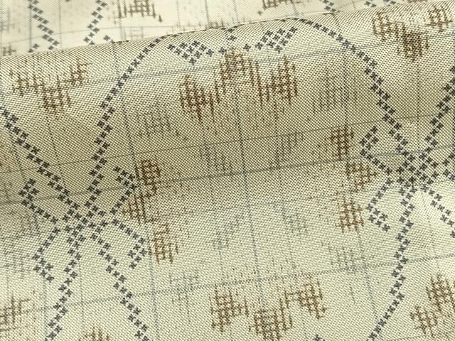平和屋着物▽本場染大島紬 単衣 立涌花文 正絹 逸品 AAAZ1724fy