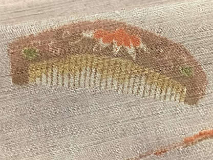 平和屋着物▽上質な紬 単衣 櫛 簪 正絹 逸品 AAAZ1725fy