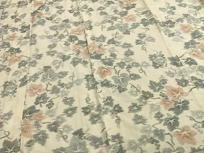 平和屋着物▽上質な紬 単衣 葡萄文 正絹 逸品 AAAZ1730fy