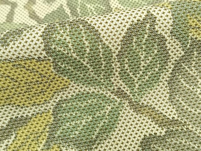 平和屋着物▽お召 単衣 枝葉文 正絹 逸品 AAAZ1731fy