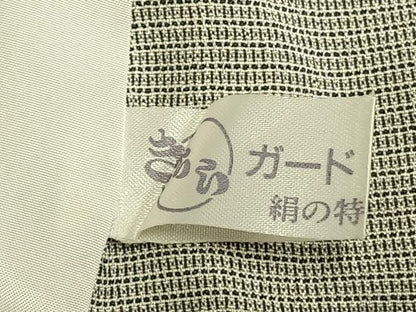 平和屋着物▽本塩沢 訪問着 単衣 樹林文 正絹 逸品 AAAZ1732fy