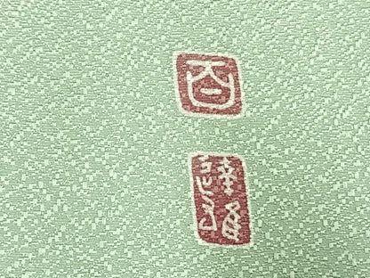 平和屋着物▽京加賀友禅　百貫達雄監修　訪問着　単衣　南天文　正絹　逸品　AAAZ1737fy