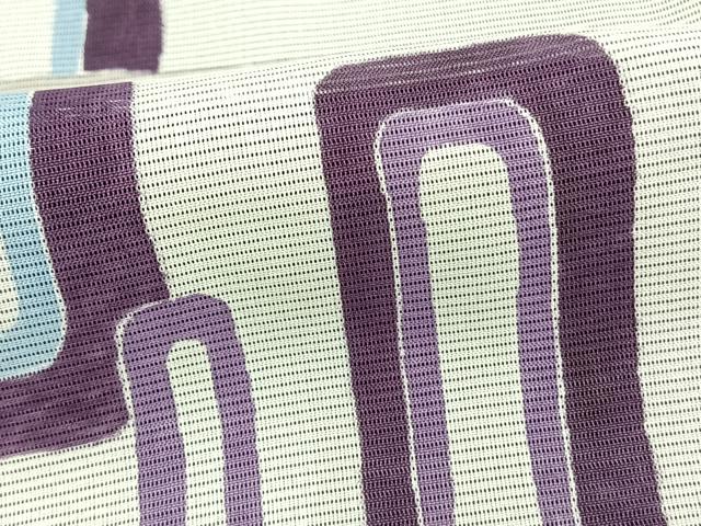 平和屋着物▽訪問着 無双 紗袷 紗×絽 幾何学文 正絹 逸品 AAAZ1738fy