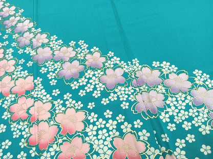 平和屋着物▽訪問着 単衣 舞花文 金彩 正絹 逸品 AAAZ1739fy