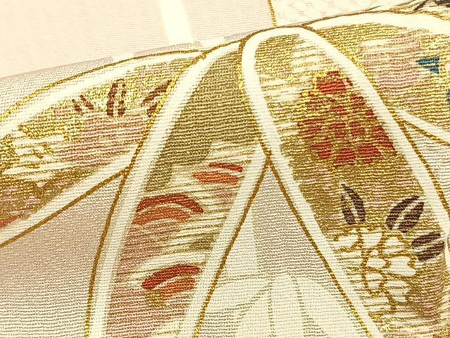 平和屋着物▽訪問着 単衣 駒刺繍 松竹梅 金彩 正絹 逸品 AAAZ1740fy