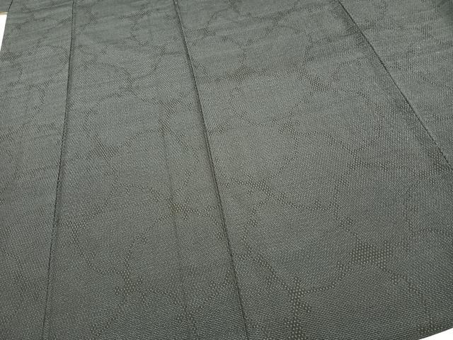 平和屋着物▽本塩沢 単衣 110亀甲 雪輪文 正絹 逸品 AAAZ1743fy