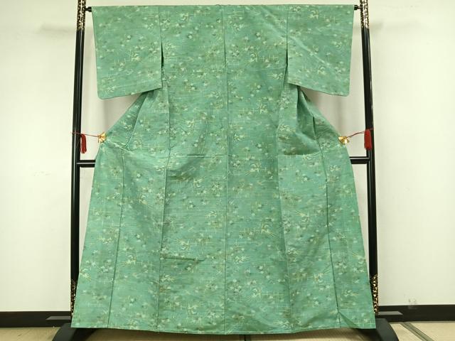 平和屋着物▽上質な紬 単衣 飛鳥文 正絹 逸品 AAAZ1750fy