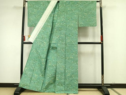 平和屋着物▽上質な紬 単衣 飛鳥文 正絹 逸品 AAAZ1750fy