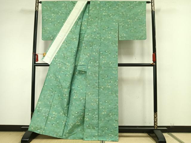 平和屋着物▽上質な紬 単衣 飛鳥文 正絹 逸品 AAAZ1750fy