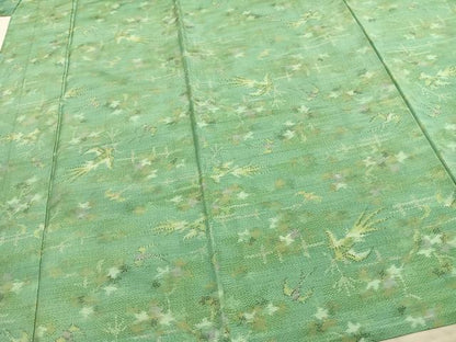 平和屋着物▽上質な紬 単衣 飛鳥文 正絹 逸品 AAAZ1750fy
