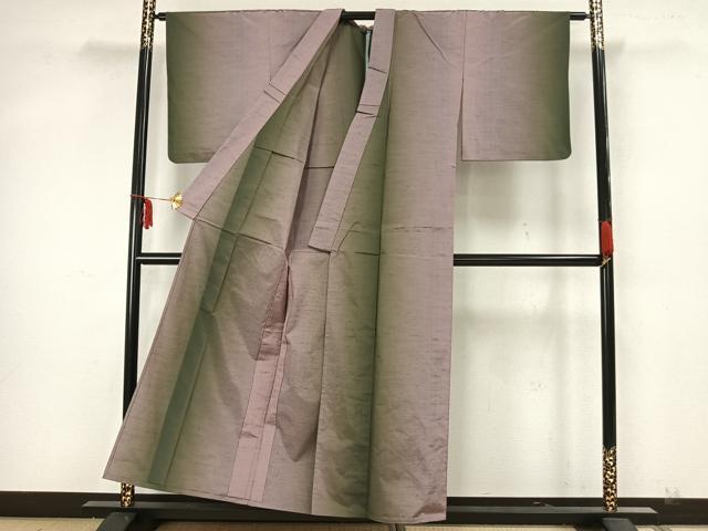 平和屋着物▽上質な紬 単衣 霞文 正絹 逸品 AAAZ1751fy