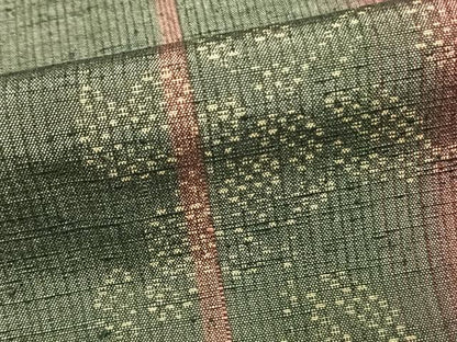 平和屋着物▽上質な紬 単衣 間道 正絹 逸品 AAAZ1754fy