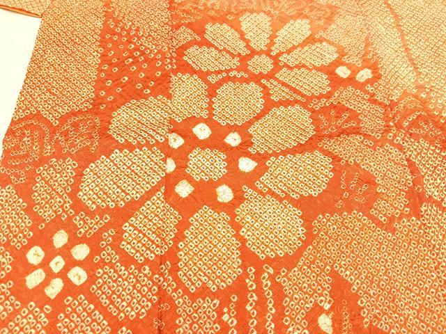 平和屋着物●豪華振袖 絞り 草花文 正絹 逸品 AAAZ1768ph