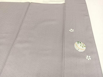 平和屋着物●英王室献上友禅作家　木下勝功　訪問着　花鞠文　金彩　正絹　逸品　AAAZ1783ph