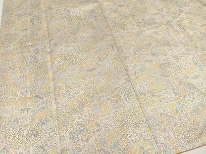 平和屋着物●本場染大島紬　草花文　正絹　逸品　AAAZ1792ph