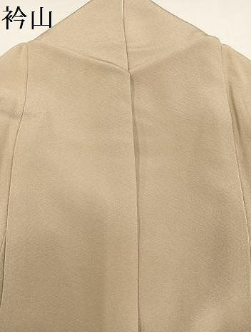 平和屋着物●上質な色無地　白橡色　正絹　逸品　AAAZ1809ph