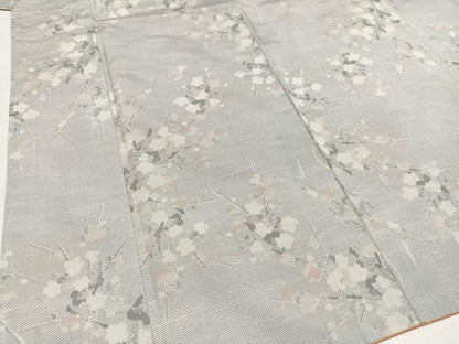 平和屋着物●上質な紬 枝梅文 正絹 逸品 AAAZ1811ph