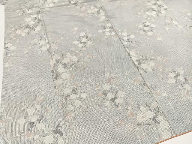 平和屋着物●上質な紬 枝梅文 正絹 逸品 AAAZ1811ph