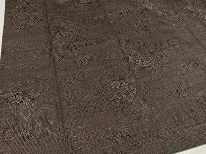 平和屋着物●本場大島紬　カタス7マルキ　草花文　正絹　逸品　AAAZ1834ph