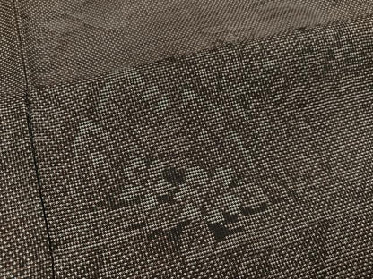 平和屋着物●本場大島紬　カタス7マルキ　草花文　正絹　逸品　AAAZ1834ph