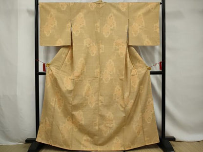 平和屋着物■上質な紬　草花文　正絹　逸品　AAAZ1895gw