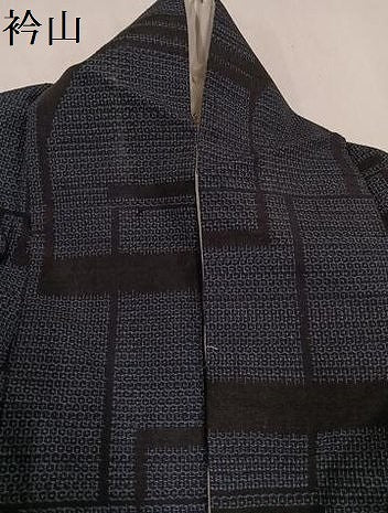 平和屋着物●結城紬 80亀甲 幾何学文様 正絹 逸品 AAAZ1956ph