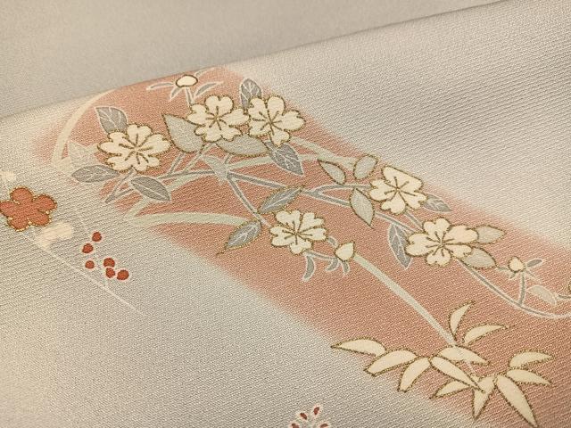 平和屋着物●訪問着 草花文 金彩 正絹 逸品 AAAZ1962ph