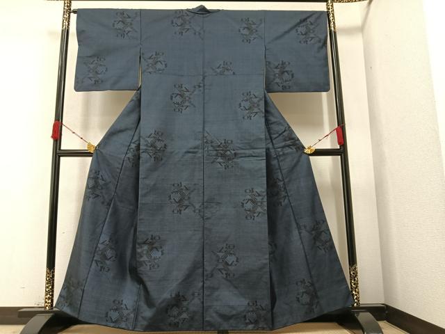 平和屋着物●本場大島紬 カタス7マルキ 有栖川文様 正絹 逸品 AAAZ1967ph