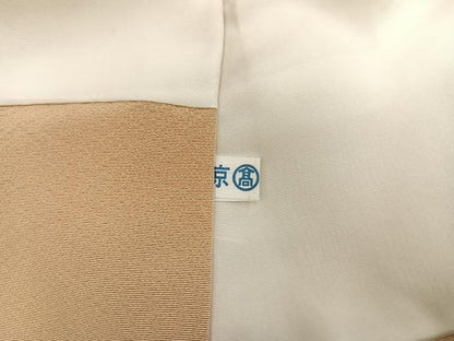 平和屋着物●上質な色無地　蜂蜜色　高島屋扱い　正絹　逸品　AAAZ1977ph