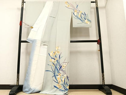 平和屋着物●本加賀友禅作家　志田弘子　訪問着　作家物　草花文　正絹　逸品　AAAZ1981ph