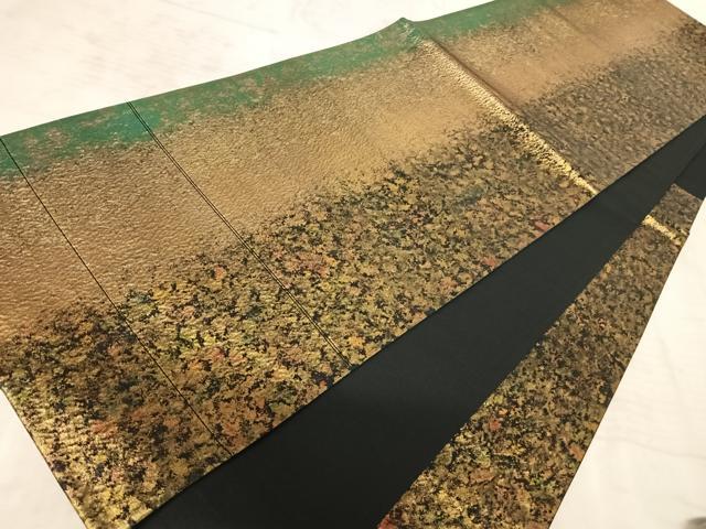 平和屋着物◎六通柄袋帯 霞文 引箔 正絹 逸品 AAAZ2169yx