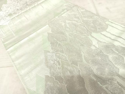 平和屋着物◎六通柄袋帯　樹林文　銀糸　正絹　逸品　AAAZ2176yx