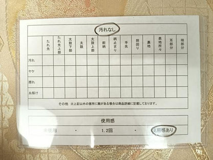 平和屋着物◎六通柄袋帯 唐織 地紙松花文 金銀糸 正絹 逸品 AAAZ2185yx