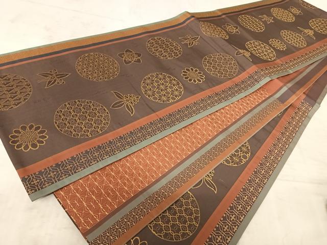 平和屋着物◎六通柄袋帯 花毬文 正絹 逸品 AAAZ2190yx