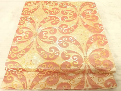 平和屋着物◎六通柄袋帯 舞花文 金銀糸 正絹 逸品 AAAZ2226yx