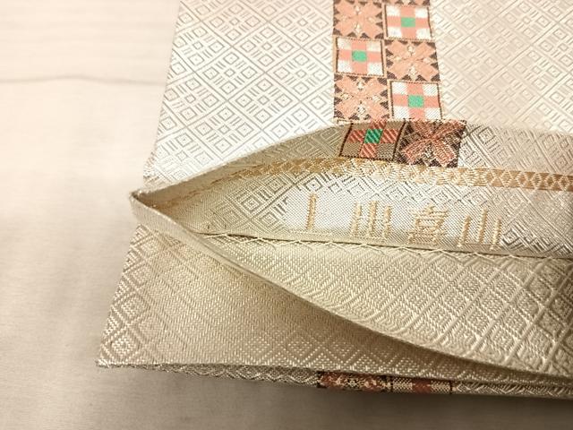 平和屋着物◎六通柄袋帯　上出喜山　金襴手羊歯献上文様　金銀糸　正絹　逸品　AAAZ2227yx
