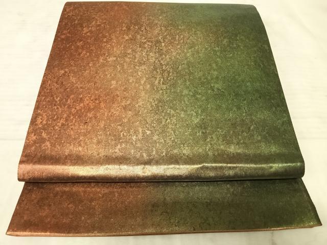 平和屋着物◎六通柄袋帯 霞文 引箔 正絹 逸品 AAAZ2267yx
