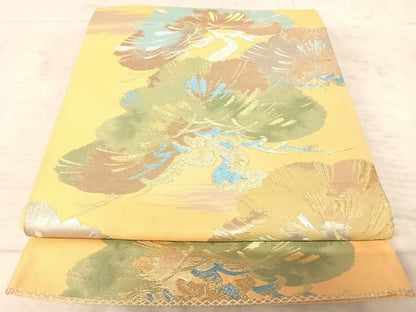 平和屋着物◎六通柄袋帯 枝松文 金銀糸 正絹 逸品 AAAZ2268yx
