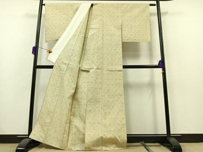 平和屋着物▽本場塩沢結城 単衣 蜀江花文 証紙付き 正絹 逸品 AAAZ2325jh