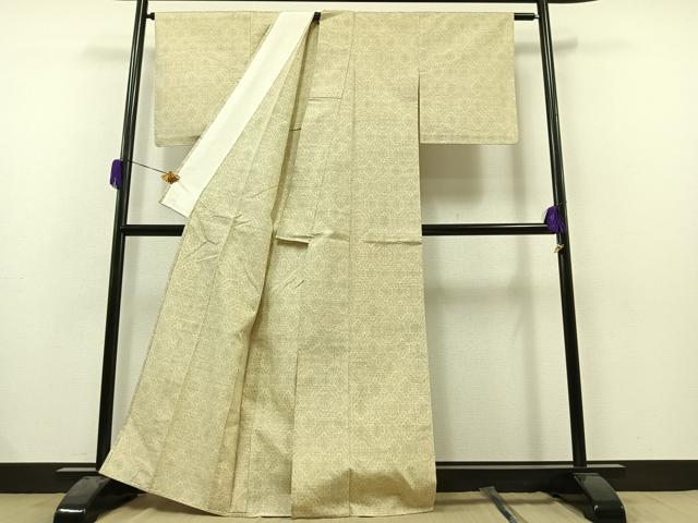 平和屋着物▽本場塩沢結城 単衣 蜀江花文 証紙付き 正絹 逸品 AAAZ2325jh