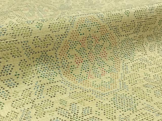 平和屋着物▽本場塩沢結城 単衣 蜀江花文 証紙付き 正絹 逸品 AAAZ2325jh