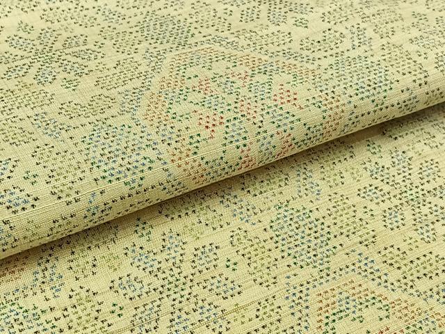 平和屋着物▽本場塩沢結城 単衣 蜀江花文 証紙付き 正絹 逸品 AAAZ2325jh