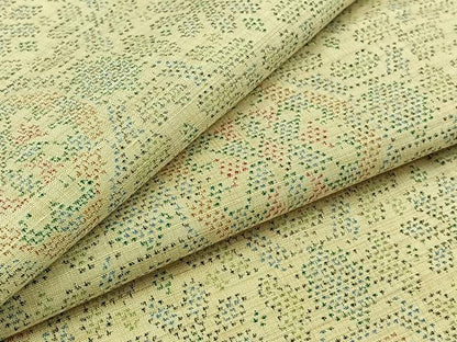 平和屋着物▽本場塩沢結城 単衣 蜀江花文 証紙付き 正絹 逸品 AAAZ2325jh