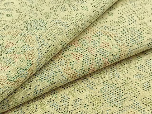 平和屋着物▽本場塩沢結城 単衣 蜀江花文 証紙付き 正絹 逸品 AAAZ2325jh
